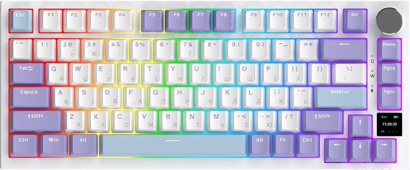 Клавіатура бездротова Ajazz AK820 Pro Gift Switch Purple (AK820PRO-G-PWB)