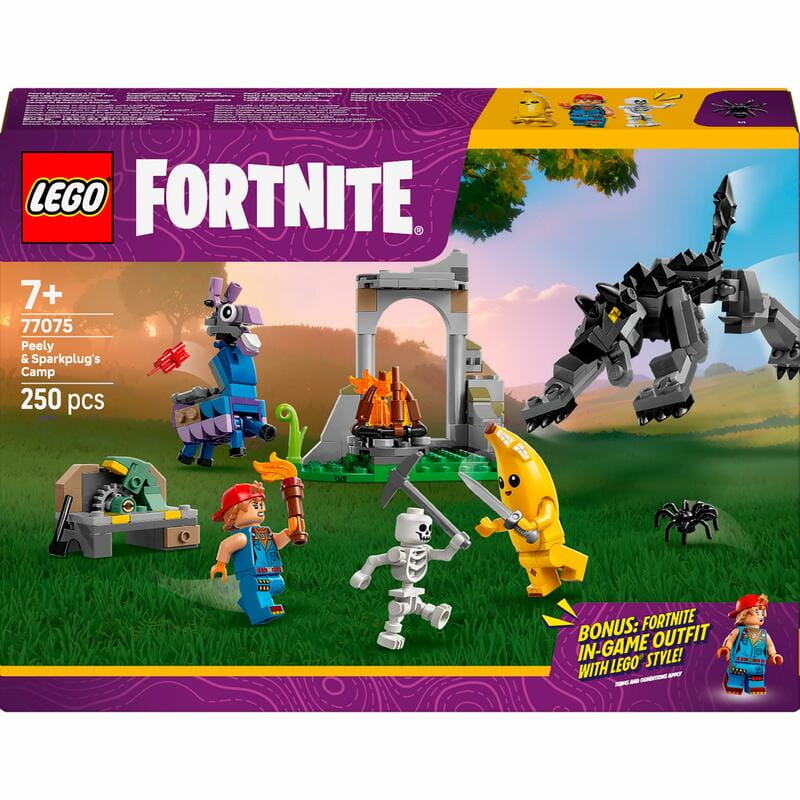 Конструктор LEGO Fortnite Лагерь Peely и Sparkplug (77075)