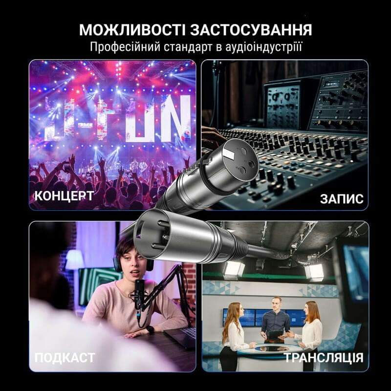 Микрофонный кабель Fifine 3м L9 XLR