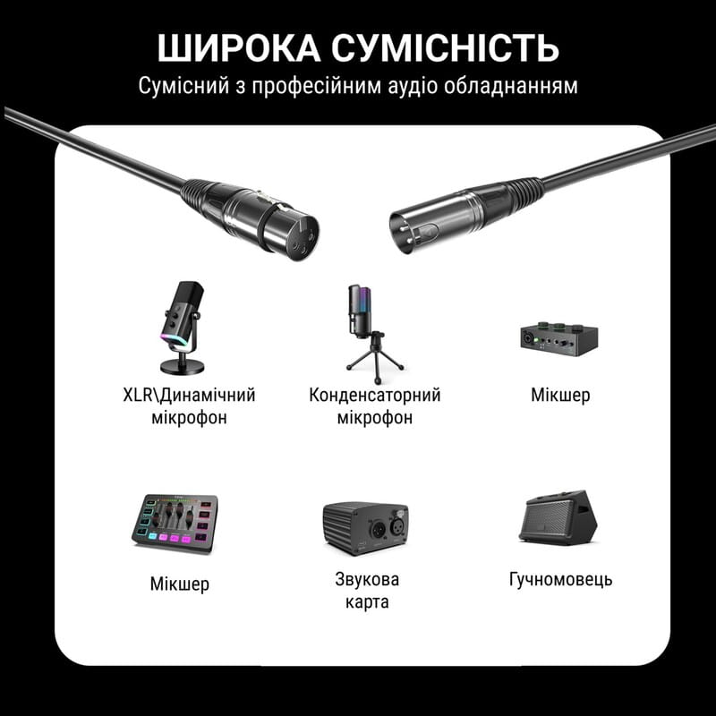 Микрофонный кабель Fifine 3м L9 XLR