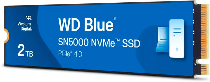 Накопичувач SSD 2TB WD Blue SN5000 M.2 2280 PCIe 4.0 x4 3D NAND TLC (WDS200T4B0E)