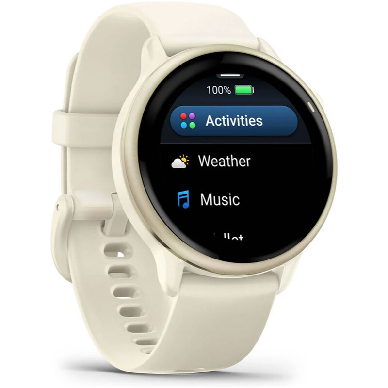 Смарт-часы Garmin Vivoactive 6 Lunar Gold with Bone Silicone Band (010-02985-41)