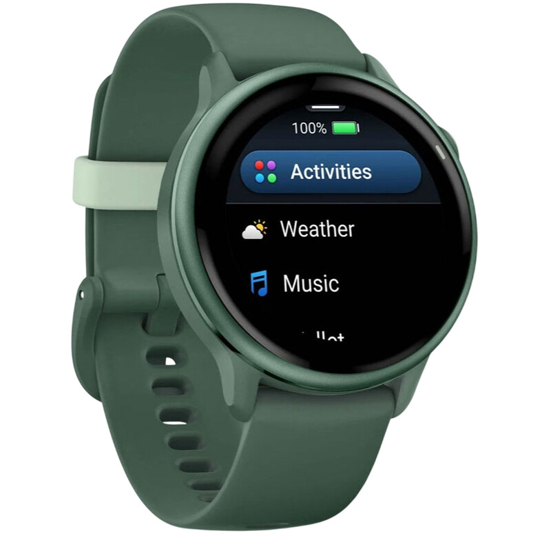 Смарт-часы Garmin Vivoactive 6 Metallic Jasper Green with Jasper Green Silicone Band (010-02985-42)