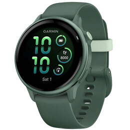 Смарт-годинник Garmin Vivoactive 6 Metallic Jasper Green with Jasper Green Silicone Band (010-02985-42)