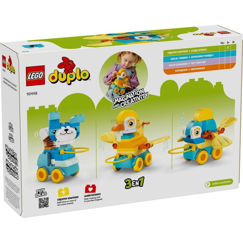 Конструктор LEGO Duplo Town Тварини на колесах 3 в 1 (10448)