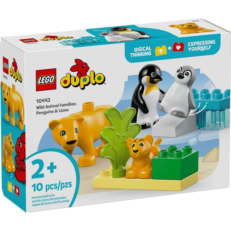 Конструктор LEGO Duplo Town Семейства диких животных: Пингвины и Львы (10442)