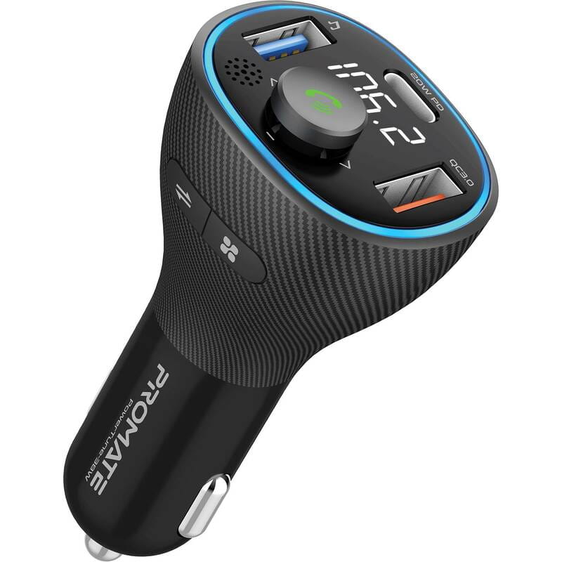 FM-трансмиттер Promate PowerTune-38w Black