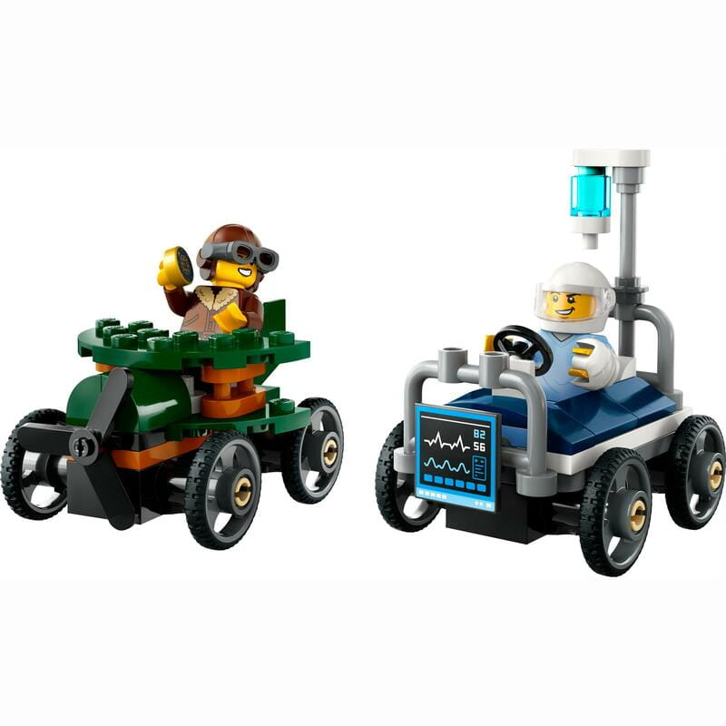 Конструктор LEGO City «Самолет против больничной кровати» Набор для гонок (60459)