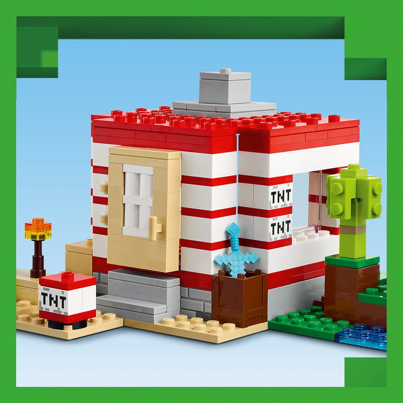 Конструктор LEGO Minecraft Дом из взрывчатки в джунглях (21275)
