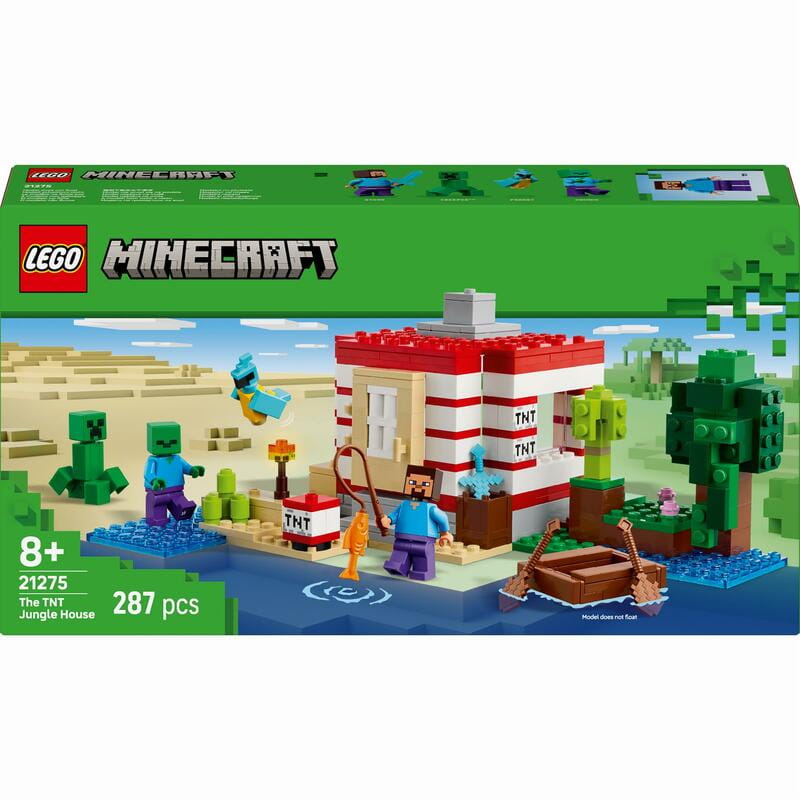 Конструктор LEGO Minecraft Дом из взрывчатки в джунглях (21275)
