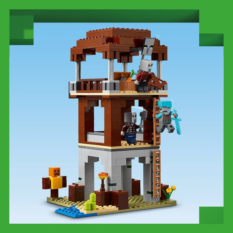 Конструктор LEGO Minecraft Аванпост разбойников и опустошитель (21278)