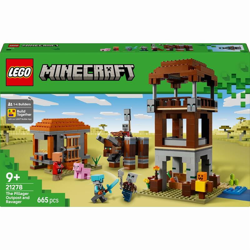 Конструктор LEGO Minecraft Аванпост разбойников и опустошитель (21278)