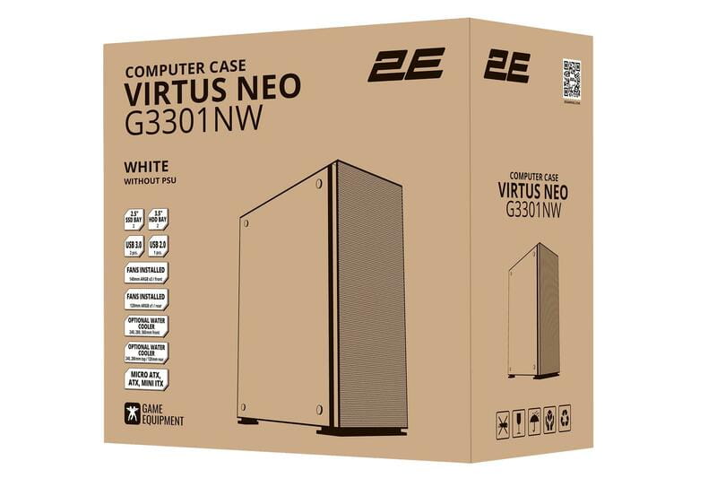 Корпус 2E Gaming Virtus Neo White (2E-G3301NW) без БЖ