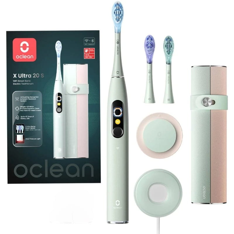 Умная зубная электрощетка Oclean X Ultra 20 Set Electric Toothbrush Green (6970810557091)