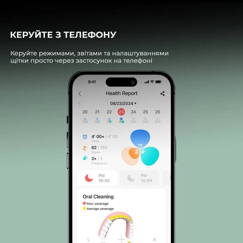 Умная зубная электрощетка Oclean X Ultra 20 Set Electric Toothbrush Green (6970810557091)