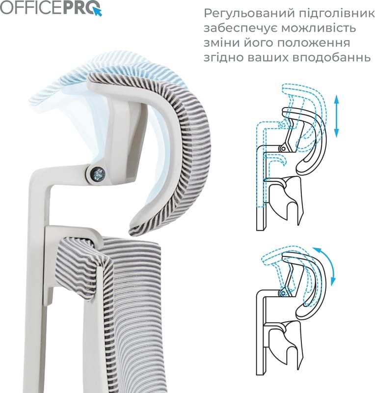 Кресло офисное Officepro Balance OC620-W-LG-LG White/Dark Gray