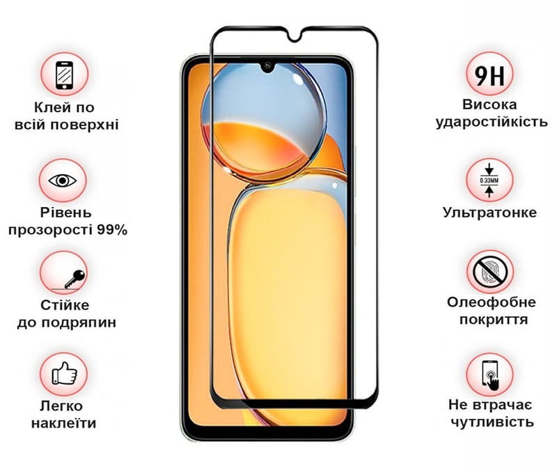 Защитное стекло BeCover для Realme C63 Black (711794)