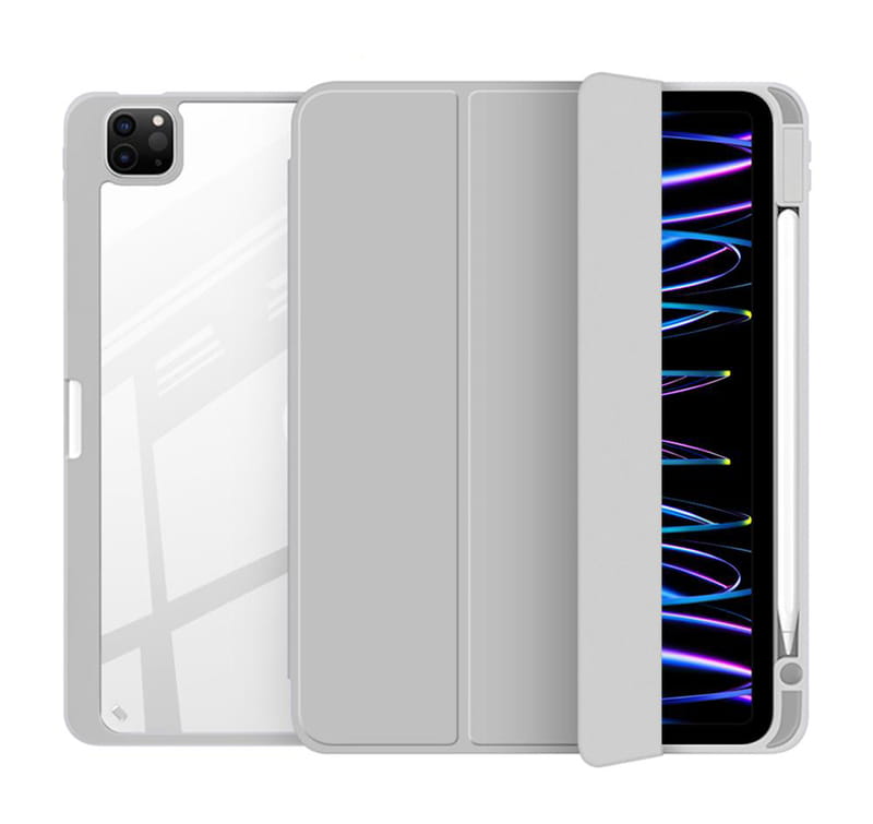 Чохол-книжка BeCover Soft Edge TPU з кріпленням Apple Pencil для Apple iPad Pro 12.9 2020/2021/2022 Gray (711709)