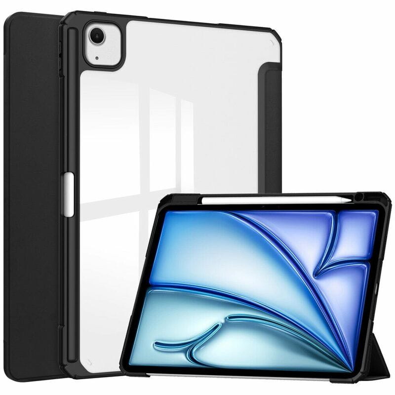 Чeхол-книжка BeCover Soft Edge TPU с креплением Apple Pencil для Apple iPad Air 13" M2 2024 Black (711711)