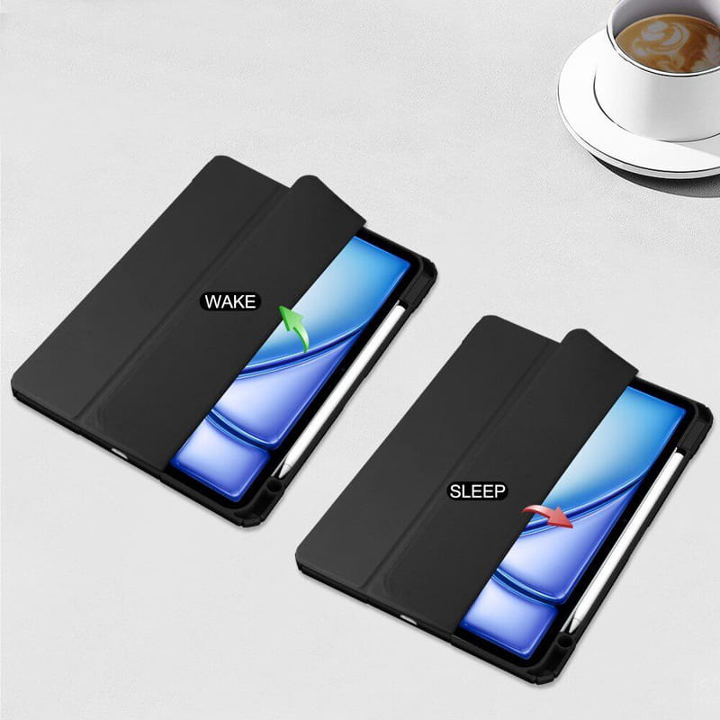 Чeхол-книжка BeCover Soft Edge TPU с креплением Apple Pencil для Apple iPad Air 13" M2 2024 Black (711711)