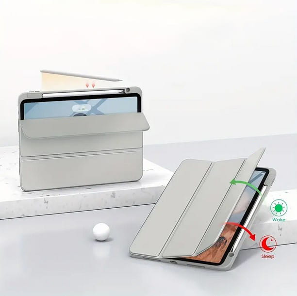 Чeхол-книжка BeCover Soft Edge TPU с креплением Apple Pencil для Apple iPad Air 13" M2 2024 Gray (711712)
