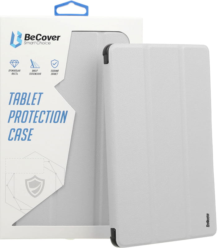 Чeхол-книжка BeCover Soft Edge TPU с креплением Apple Pencil для Apple iPad Pro 13" M4 2024 Gray (711718)