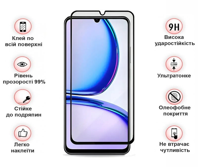 Защитное стекло BeCover для Realme C61 Black (711809)