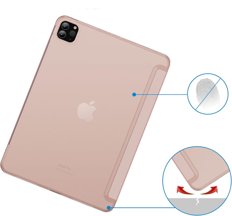 Чохол-книжка BeCover Tri Fold Hard для Apple iPad Pro 12.9 2020/2021/2022 Pink (711721)