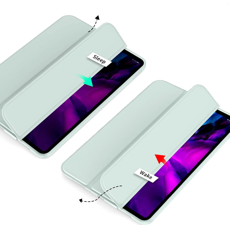 Чохол-книжка BeCover Tri Fold Soft TPU Silicone для Apple iPad Pro 12.9 2020/2021/2022 Light Green (711738)