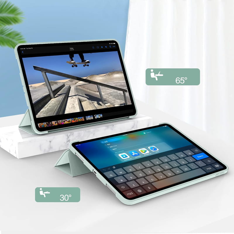 Чохол-книжка BeCover Tri Fold Soft TPU Silicone для Apple iPad Pro 12.9 2020/2021/2022 Light Green (711738)