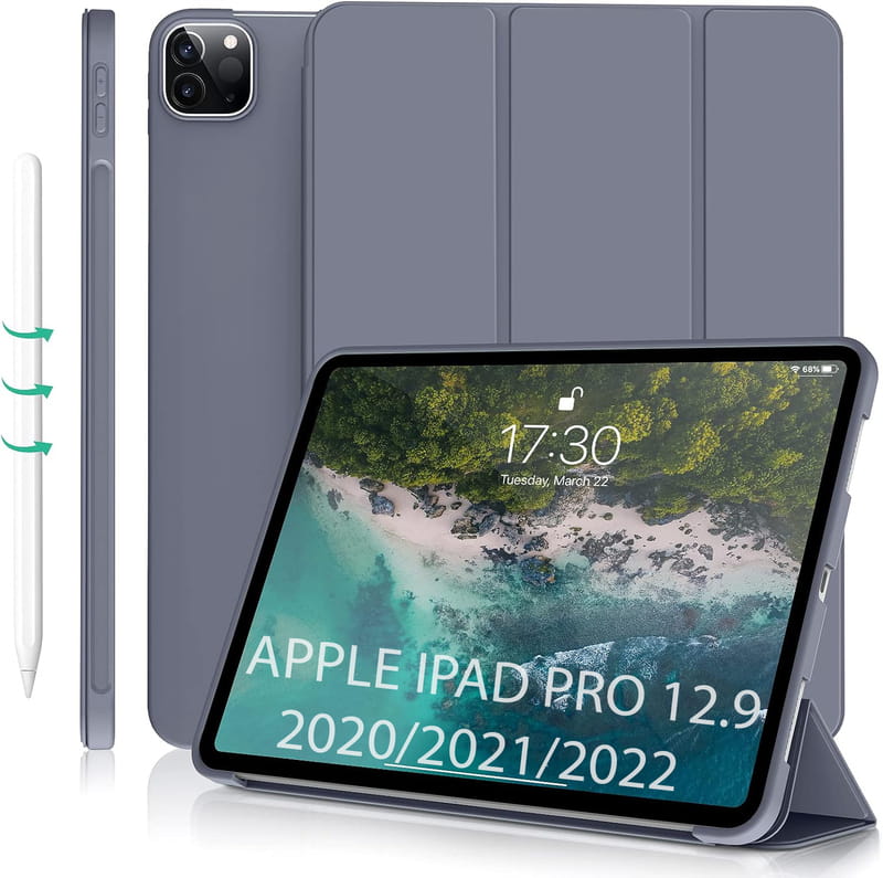 Чохол-книжка BeCover Tri Fold Soft TPU Silicone для Apple iPad Pro 12.9 2020/2021/2022 Purple (711739)