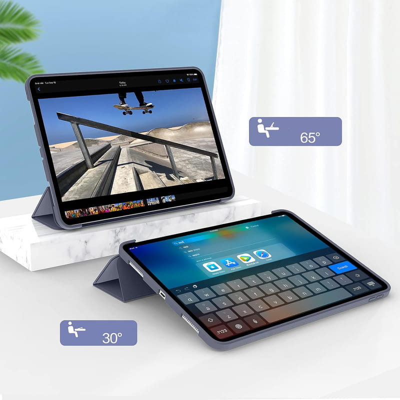 Чохол-книжка BeCover Tri Fold Soft TPU Silicone для Apple iPad Pro 12.9 2020/2021/2022 Purple (711739)