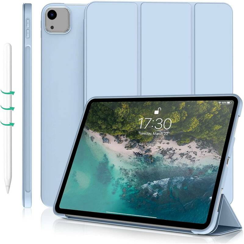 Чохол-книжка BeCover Tri Fold Soft TPU Silicone для Apple iPad Air 13" M2 2024 Light Blue (711741)