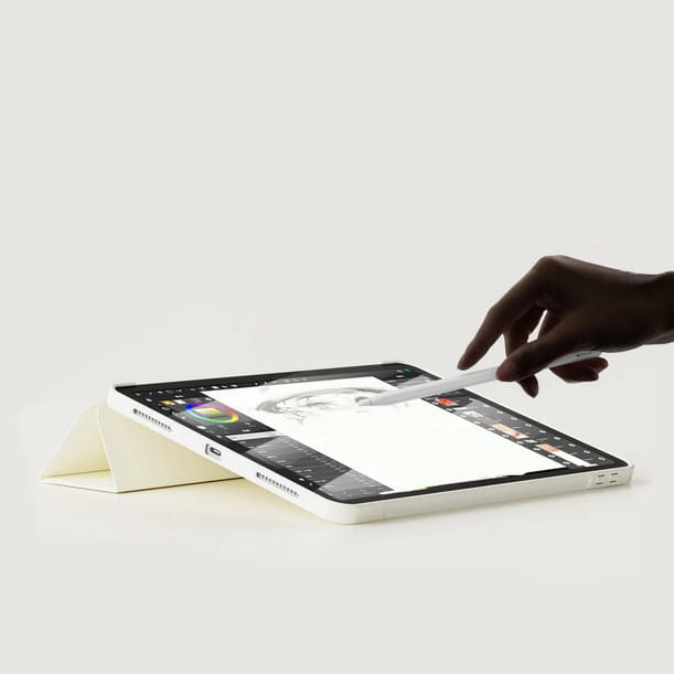 Чохол-книжка BeCover Tri Fold Soft TPU Silicone для Apple iPad Pro 11" M4 2024 Beige (711745)