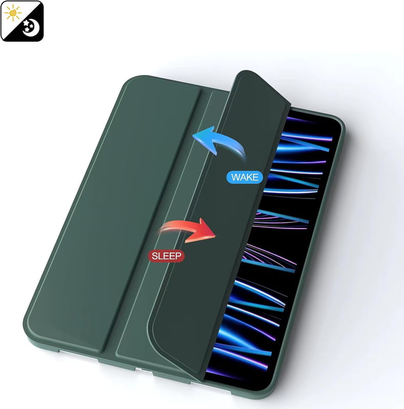 Чохол-книжка BeCover Tri Fold Soft TPU Silicone для Apple iPad Pro 11" M4 2024 Dark Green (711746)
