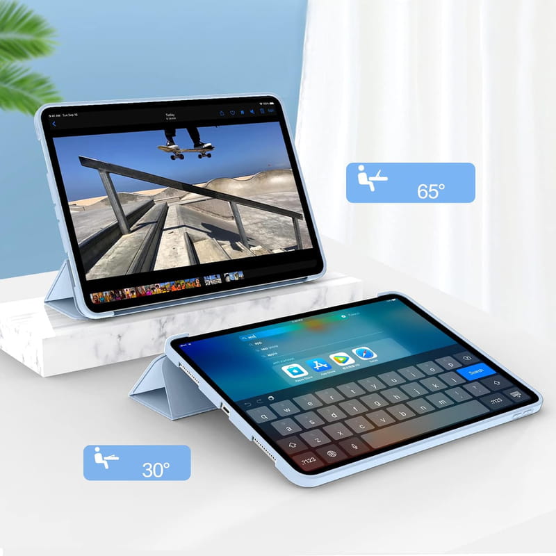 Чохол-книжка BeCover Tri Fold Soft TPU Silicone для Apple iPad Pro Pro 13" M4 2024 Light Blue (711753)