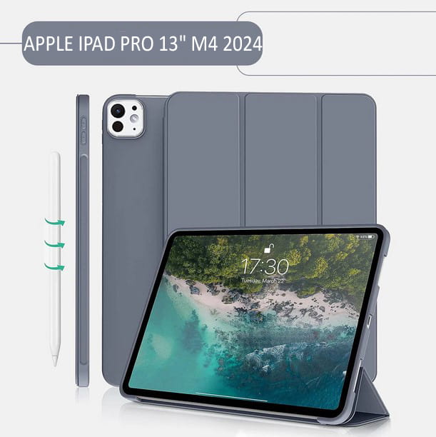 Чохол-книжка BeCover Tri Fold Soft TPU Silicone для Apple iPad Pro Pro 13" M4 2024 Purple (711754)