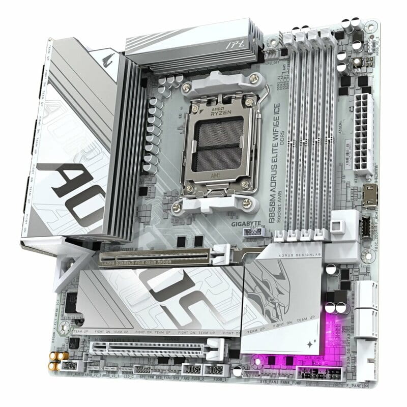Материнская плата Gigabyte B850M Aorus Elite WiFi6E Ice Socket AM5