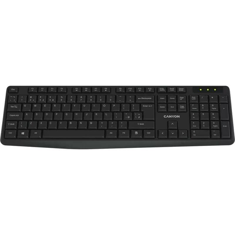 Клавіатура бездротова Canyon KB-W01 Black (CNE-CKEYW01)