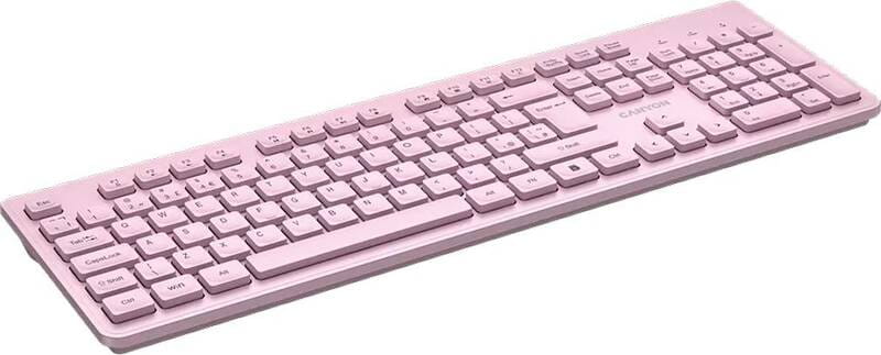 Клавіатура бездротова Canyon HKB-W01 Pink (CNS-HKBW01P)