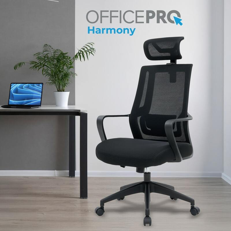 Крісло офісне OfficePro Harmony OC310-B-B-B Black