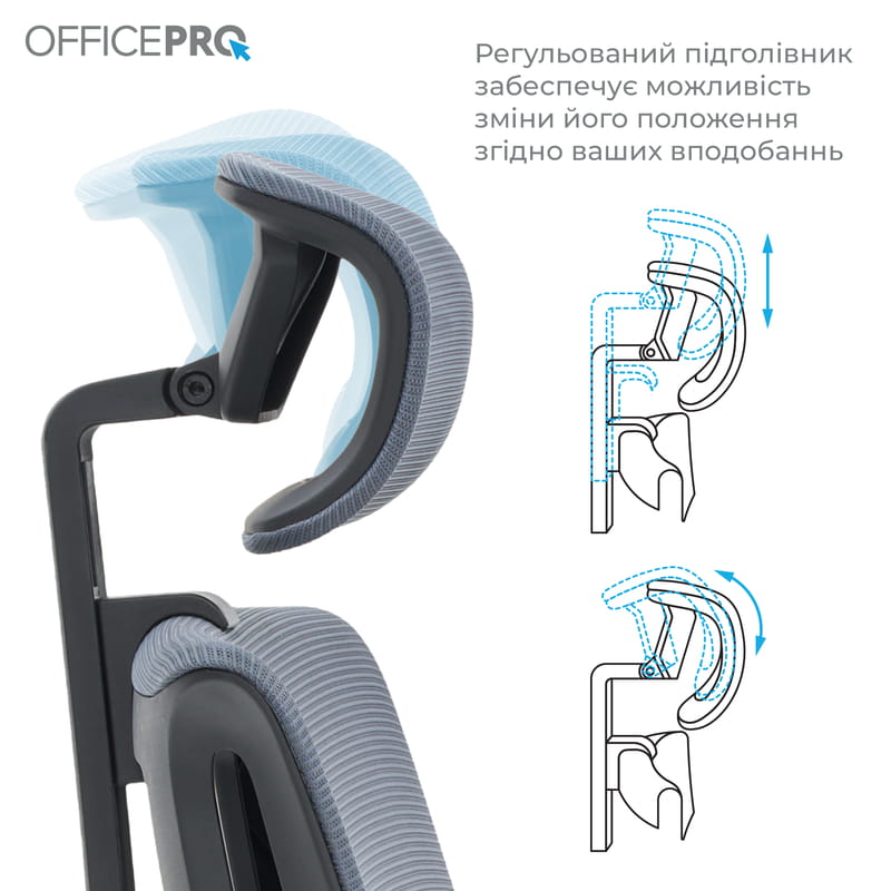 Кресло офисное OfficePro Harmony OC310-B-G-G Black/Gray