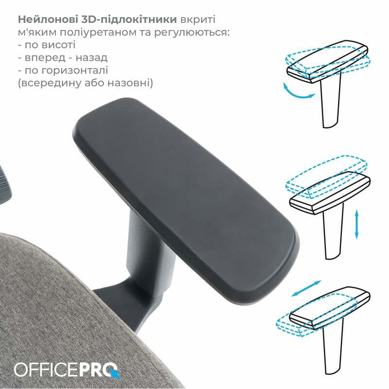 Кресло офисное OfficePro Elegant OC600-B-DG-DG Black/Dark Gray