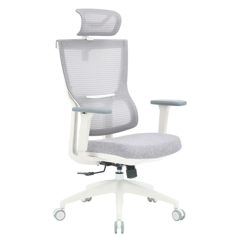 Крісло офісне OfficePro Elegant OC600-W-LG-LG White/Light Gray