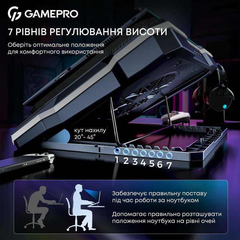 Охолоджуюча підставка для ноутбука GamePro CP950