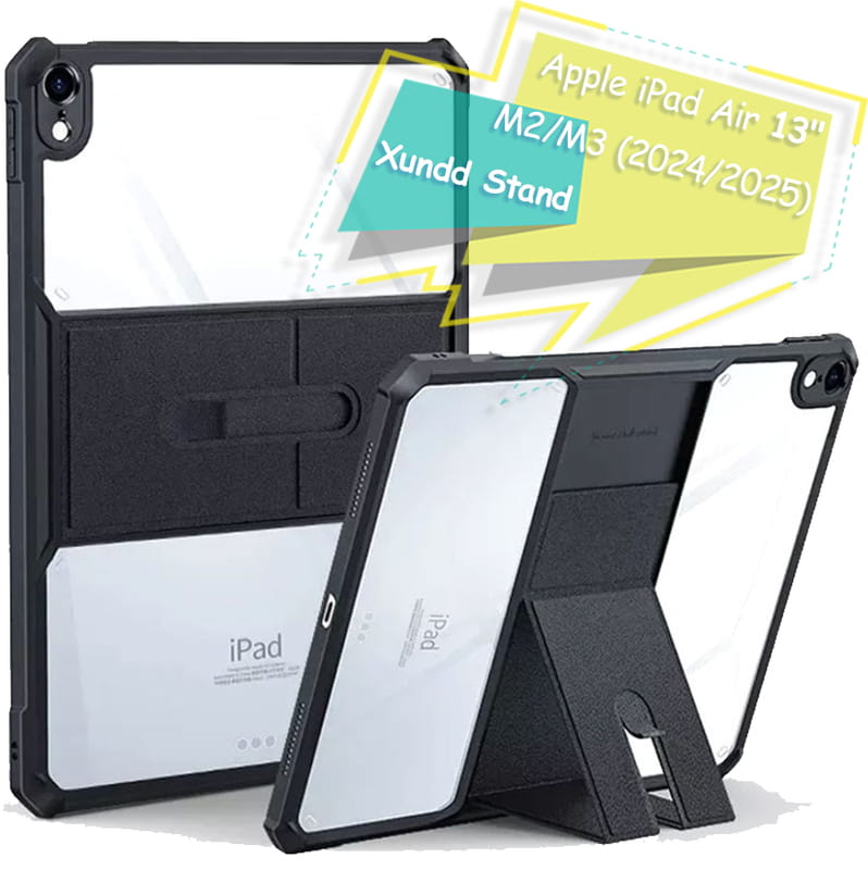 Чохол-накладка BeCover Xundd Stand для Apple iPad Air 13" M2/M3 (2024/2025) Black (713250)