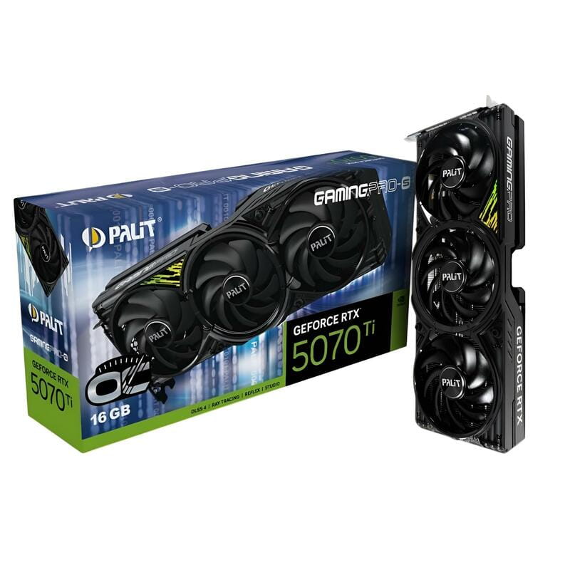 Відеокарта GF RTX 5070 Ti 16GB GDDR7 GamingPro-S OC Palit (NE7507TS19T2-GB2031U)