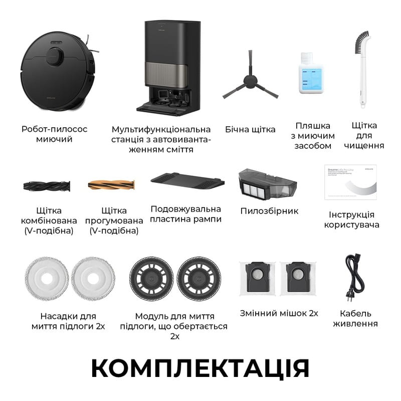 Робот-пилосос Dreame Bot L40s Pro Ultra Black (RLL74CE-Bl)