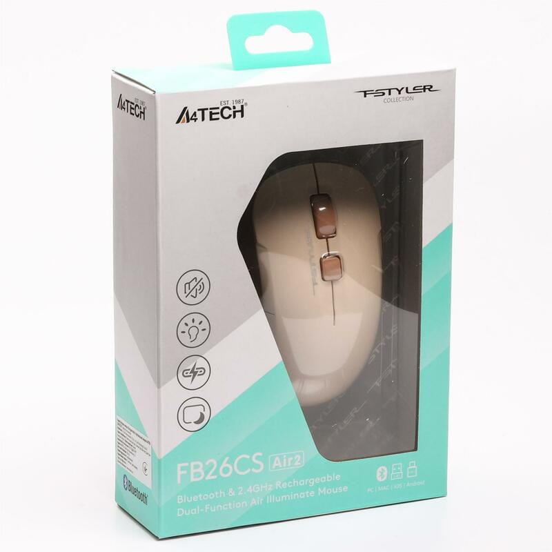 Миша бездротова A4Tech FB26CS Air2 Cafe Latte