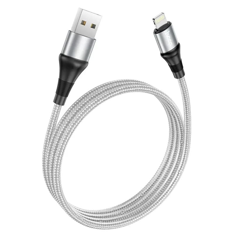 Кабель Hoco X50 Excellent USB - Lightning, 1 м, Grey (6931474734204)